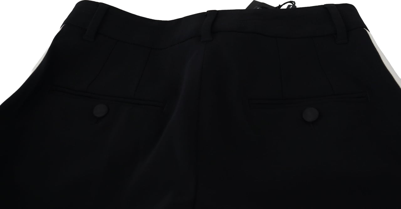 Dolce & Gabbana Black High Waist Women Pants Zwart