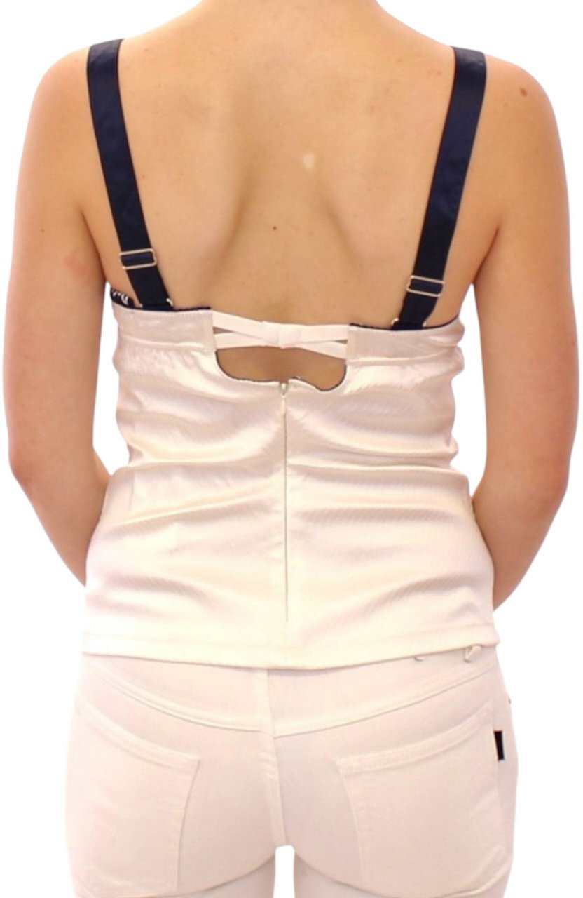 Dolce & Gabbana White sailor motive tank top Wit