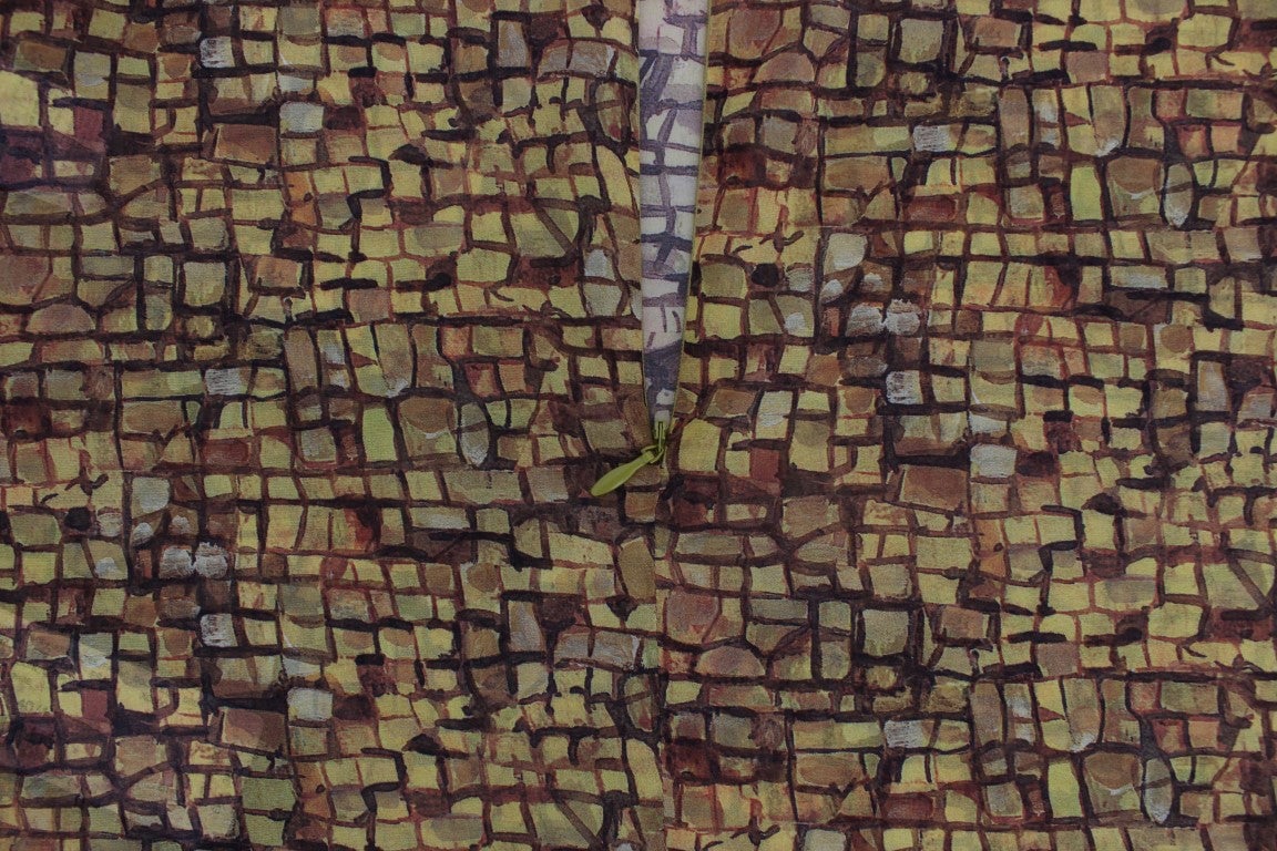 Dolce & Gabbana Multicolor Mosaic Print Silk Blouse T-shirt Divers