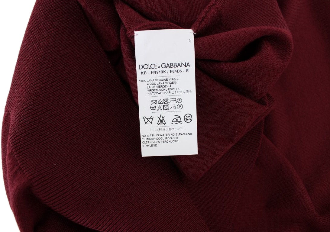 Dolce & Gabbana Red Sleeveless Crewneck Vest Pullover Rood