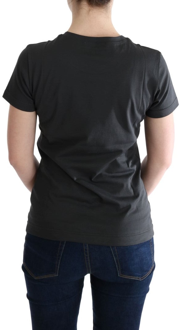 Dolce & Gabbana Gray Cotton 2017 Motive T-Shirt Groen