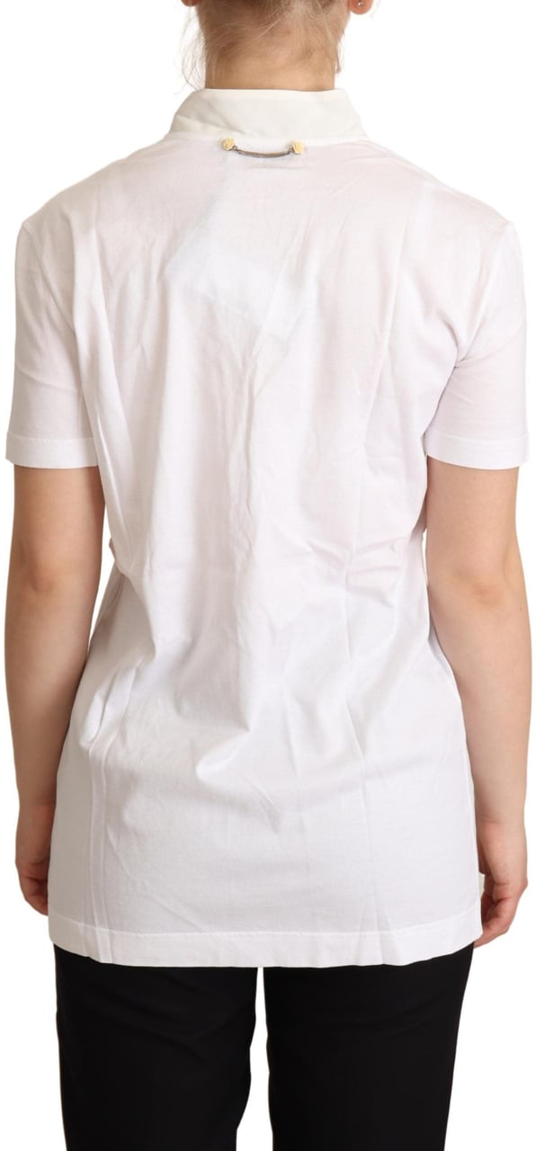 Dolce & Gabbana White Cotton Silk I'm In Love Top T-shirt Wit