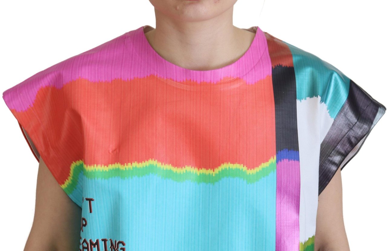 Dolce & Gabbana Multicolor TV Print Blouse Cotton  T-shirt Divers