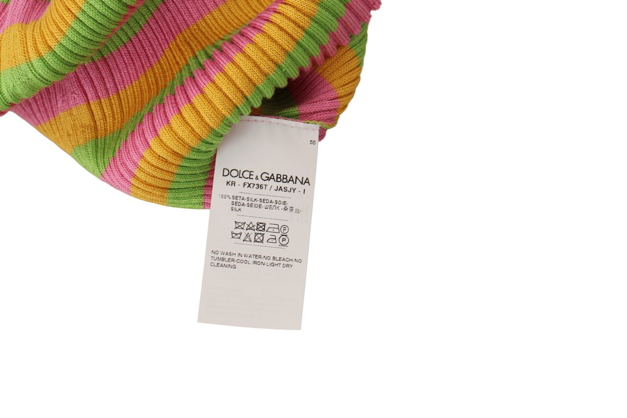 Dolce & Gabbana Multicolor Silk Vest Pullover Tank Top Divers