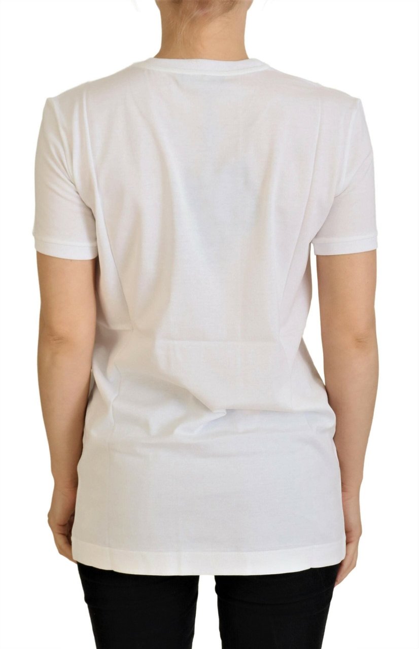 Dolce & Gabbana White Cotton DG Loves SUD T-shirt Wit