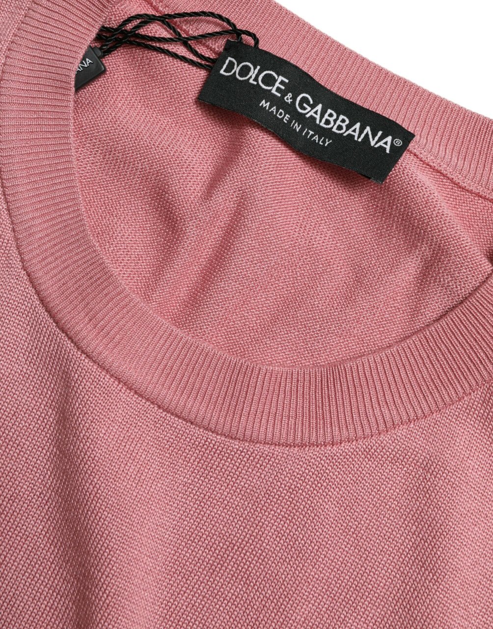 Dolce & Gabbana Pink Crew Neck Cropped Sleeveless Tank Top Roze