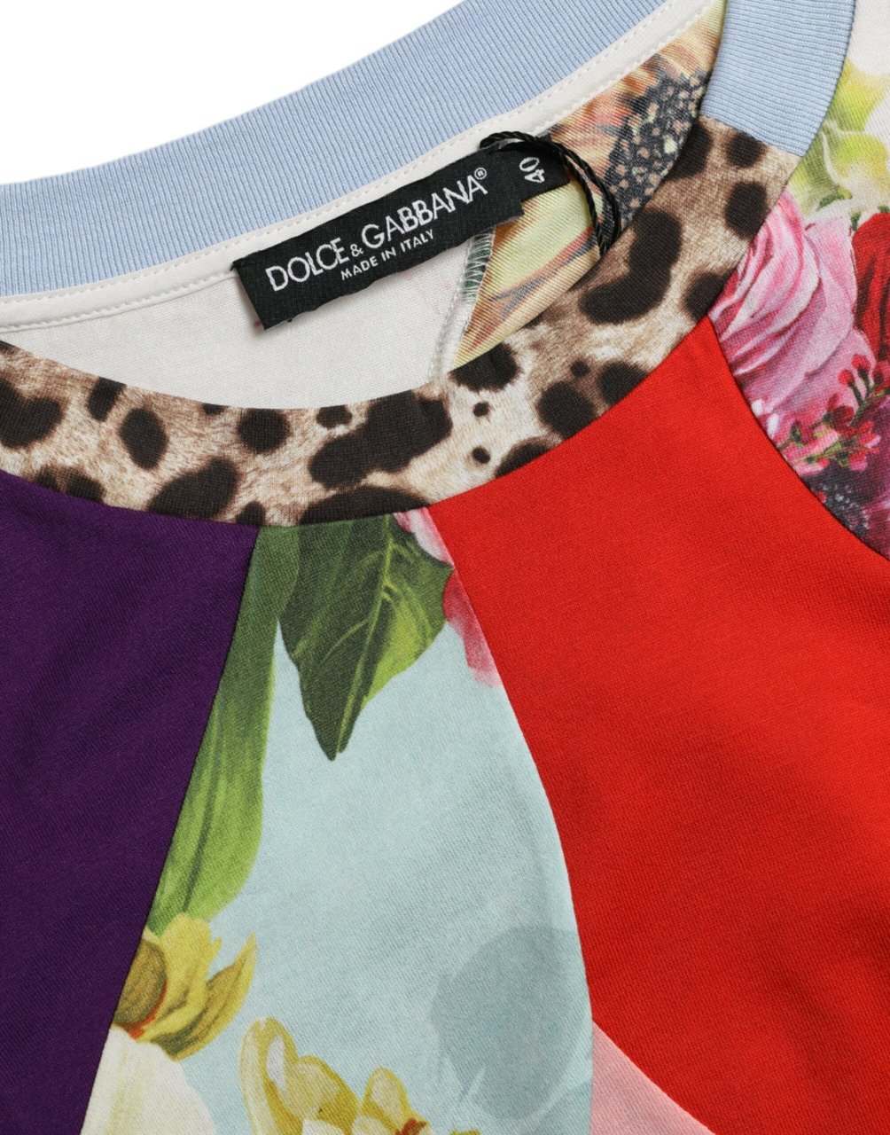 Dolce & Gabbana Multicolor Patchwork Cotton Silk Blouse Top Divers