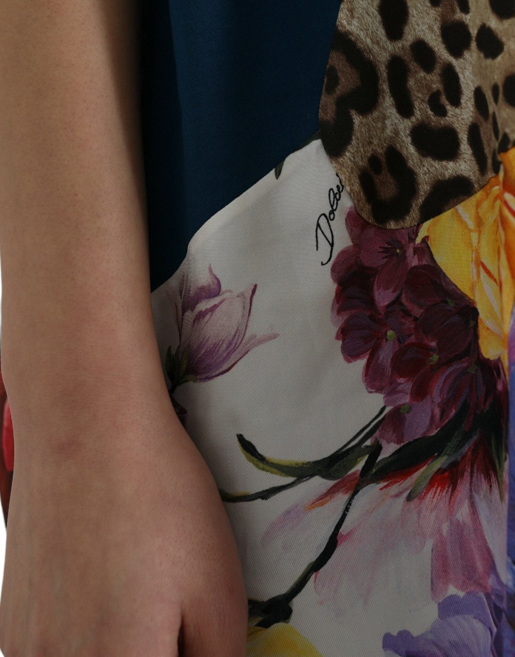 Dolce & Gabbana Multicolor Patchwork Cotton Silk Blouse Top Divers