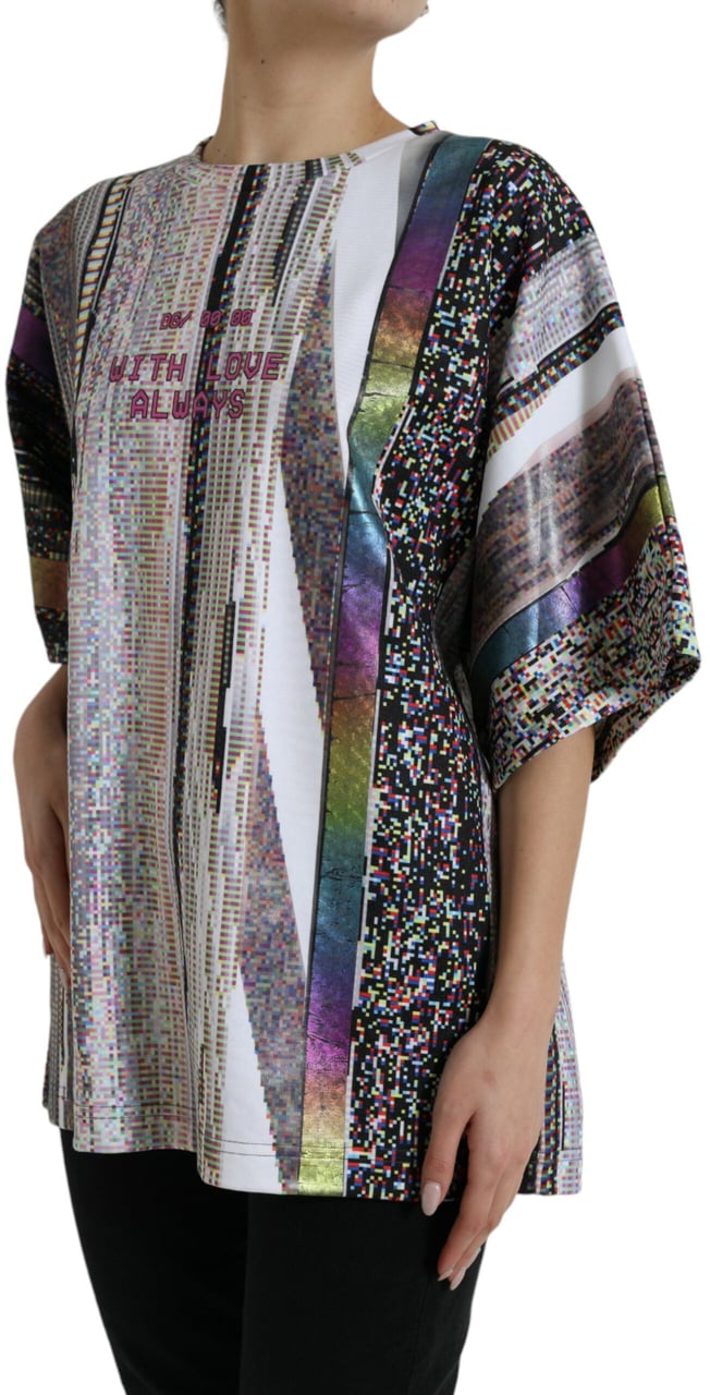 Dolce & Gabbana Multicolor With Love Always Print T-shirt Divers