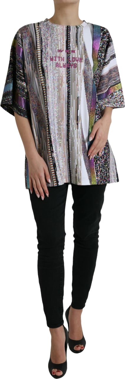 Dolce & Gabbana Multicolor With Love Always Print T-shirt Divers