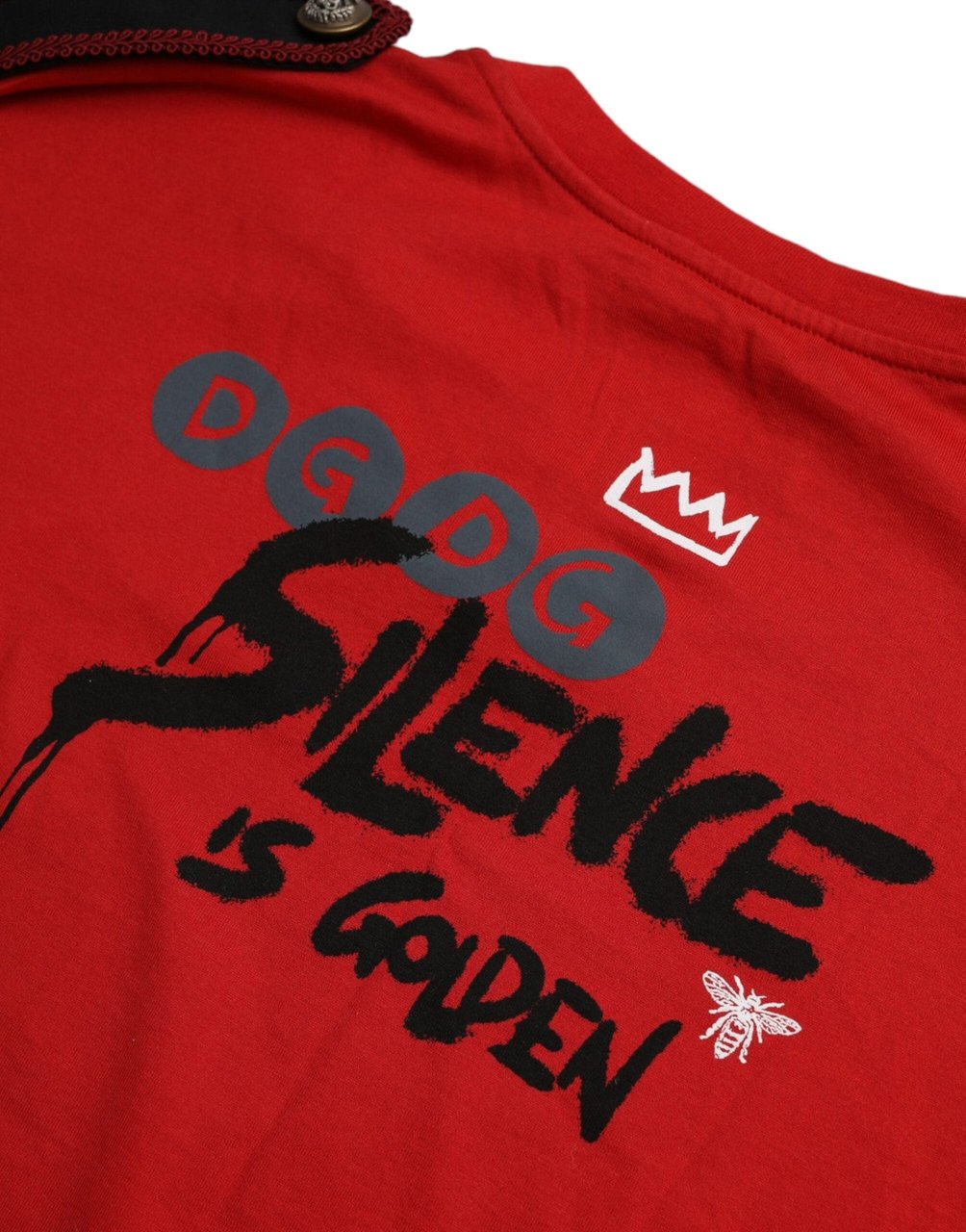 Dolce & Gabbana Red Cotton Graphic Print Crew Neck T-shirt Rood