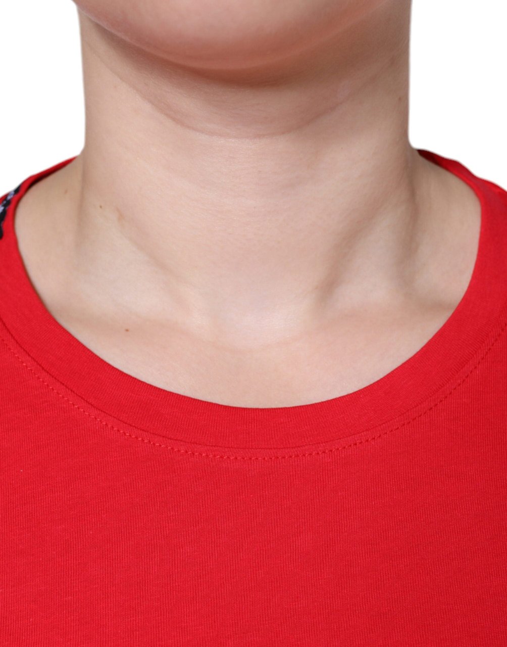 Dolce & Gabbana Red Cotton Crew Neck Short Sleeve Tee T-shirt Rood