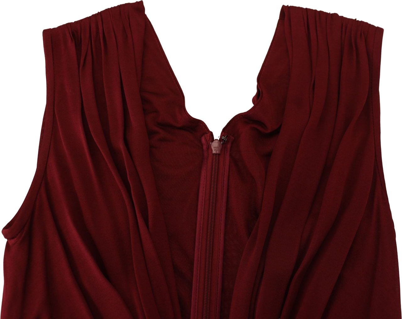 Dolce & Gabbana Bordeaux Silk Stretch Top Vest Blouse Maroon