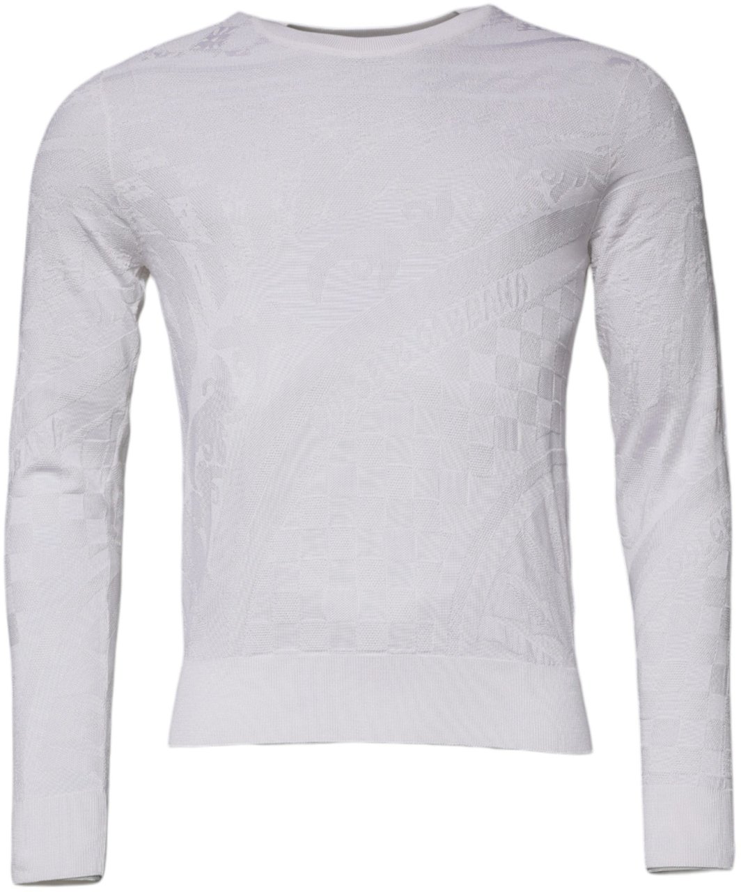 Dolce & Gabbana White Silk Crew Neck Men Pullover Sweater Wit