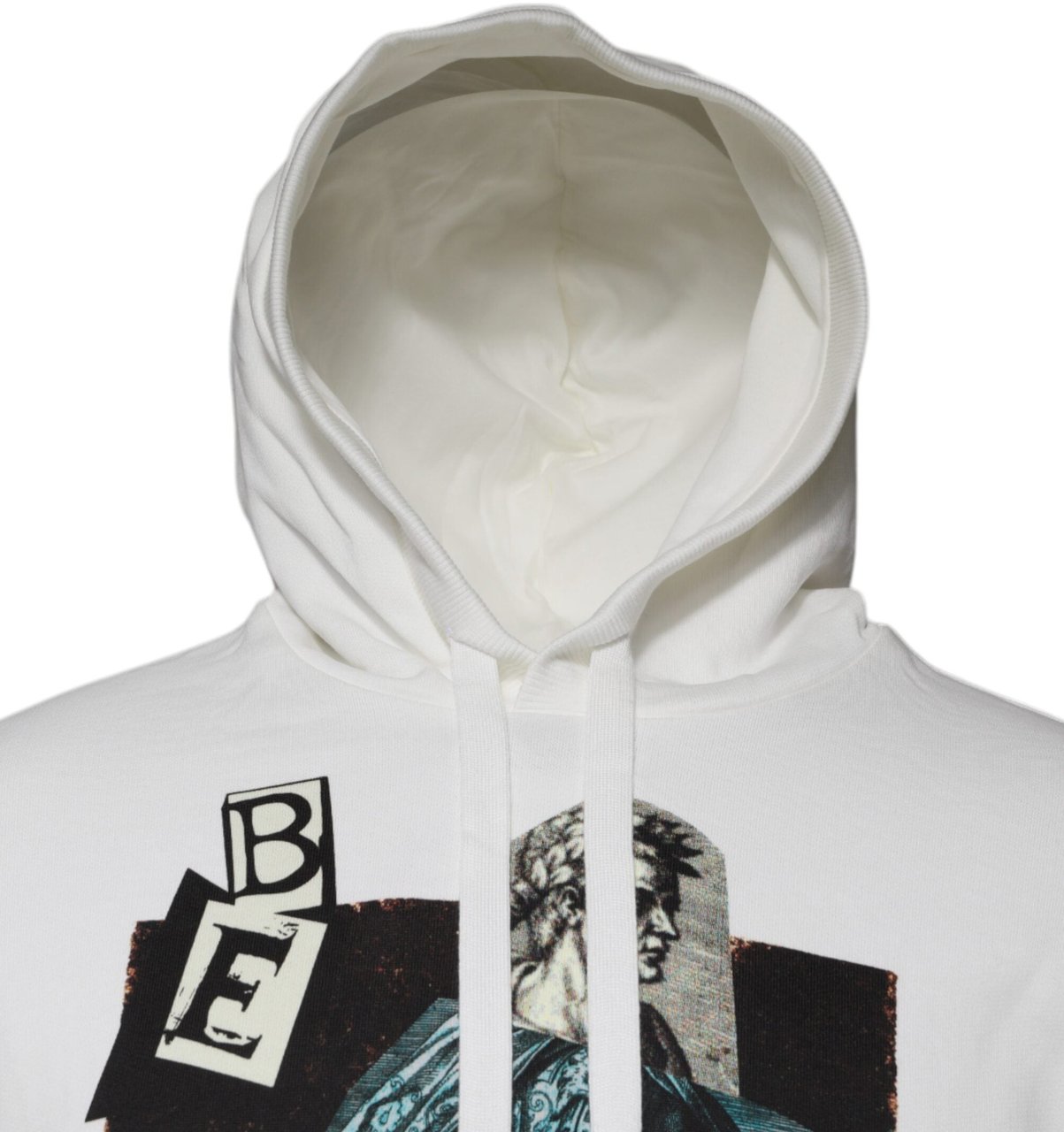 Dolce & Gabbana White Caesar Cotton Hooded Pullover Sweater Wit