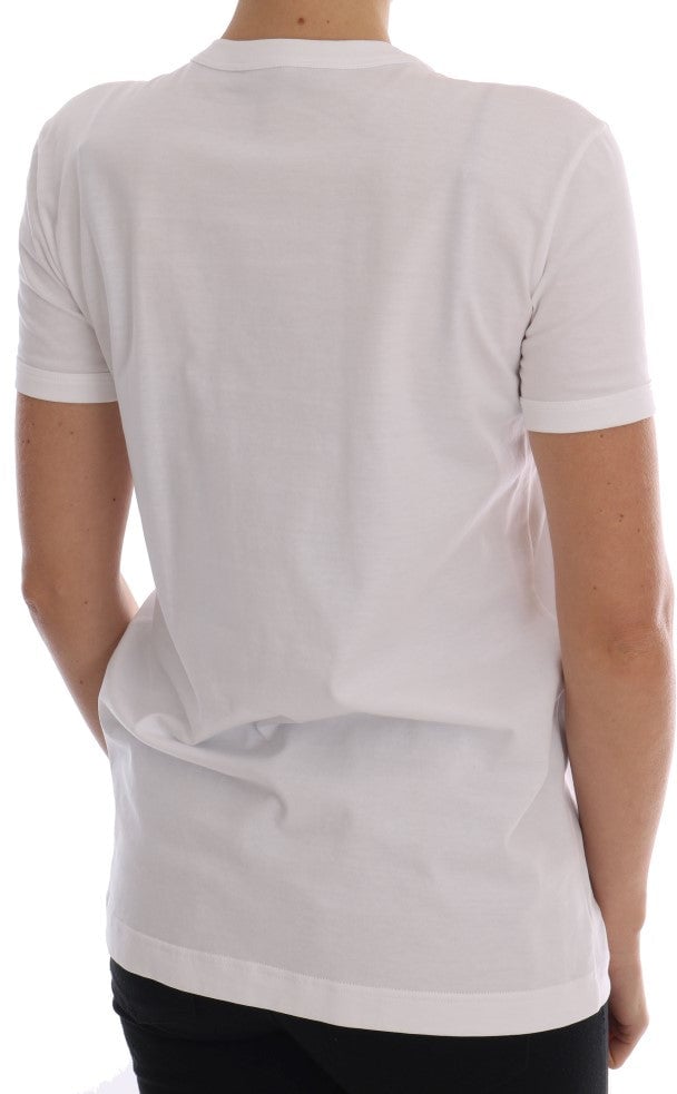 Dolce & Gabbana White Cotton Fairy Tale T-Shirt Wit
