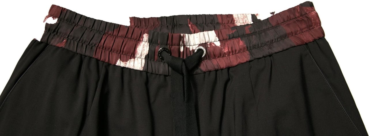 Dolce & Gabbana Black Camouflage Wool Jogger Sweatpants Pants Zwart