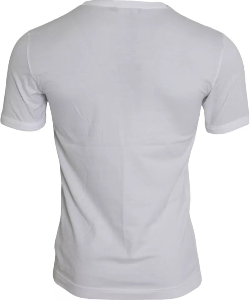 Dolce & Gabbana White King Of Love Round Neck Short Sleeves T-shirt Wit