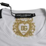 Dolce & Gabbana White Cotton Roundneck Short Sleeve T-shirt Wit