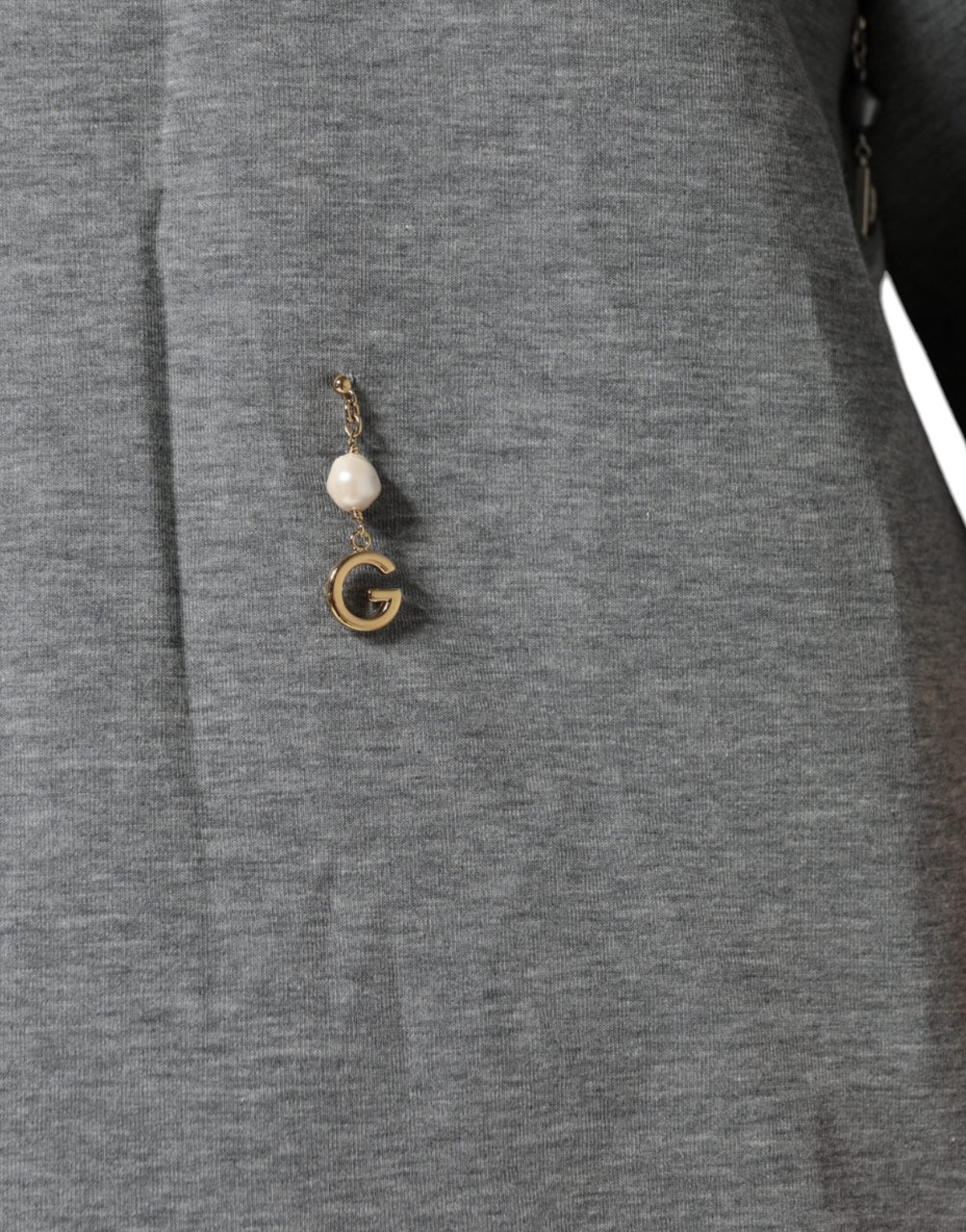 Dolce & Gabbana Gray Cotton Blend Embellished Tee T-shirt Groen