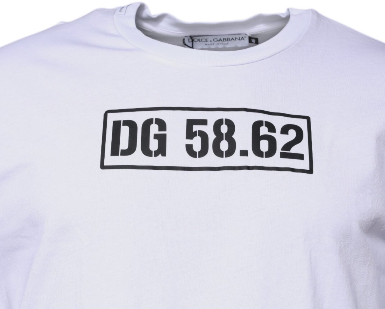 Dolce & Gabbana White DG Logo Cotton Crew Neck T-shirt Wit