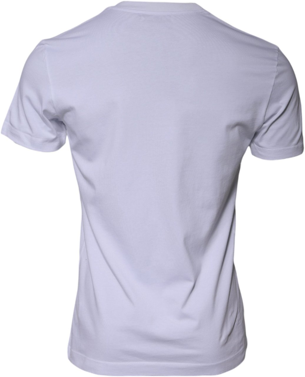 Dolce & Gabbana White Logo Print Cotton Crew Neck T-shirt Divers