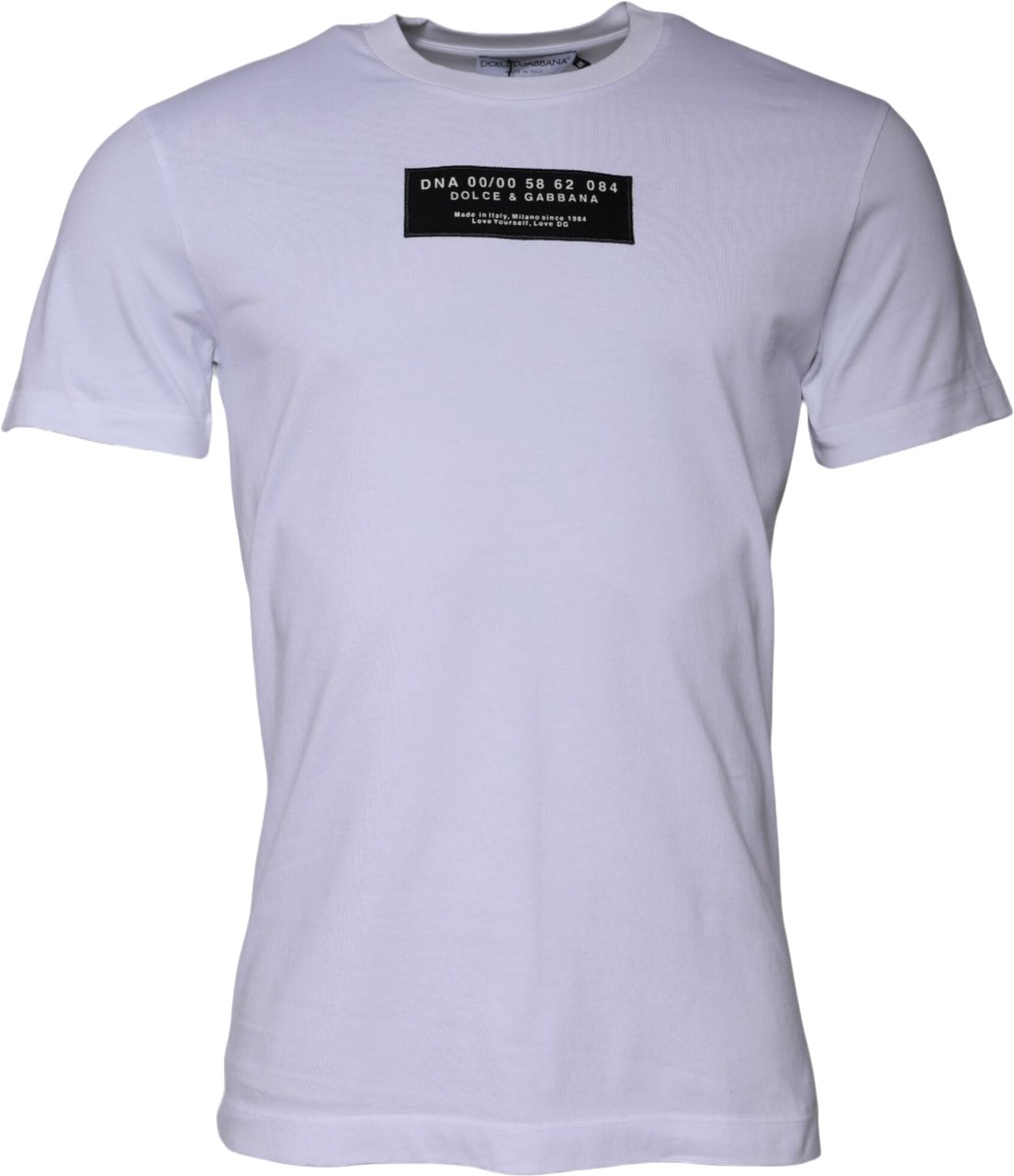 Dolce & Gabbana White Logo Print Cotton Crew Neck T-shirt Divers