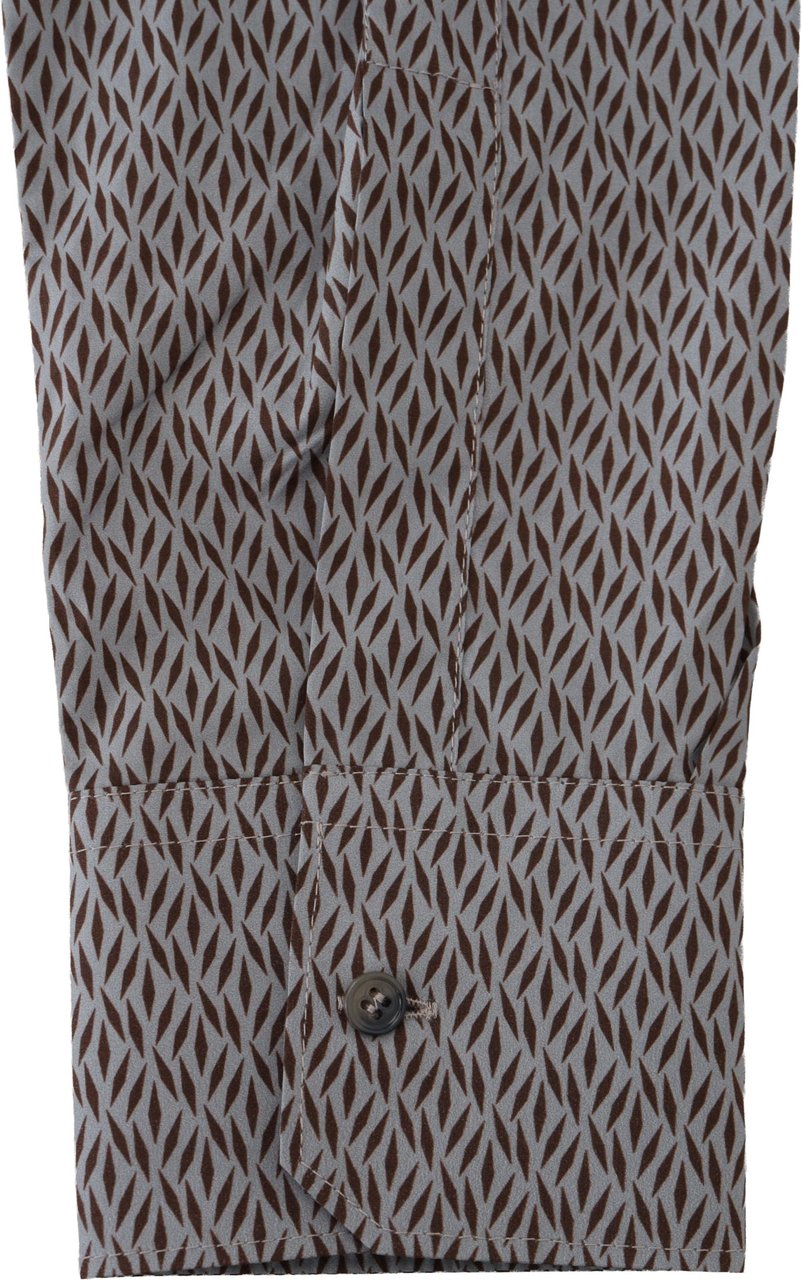 Dolce & Gabbana Gray Brown GOLD Slim Fit Dress Formal Shirt Grijs