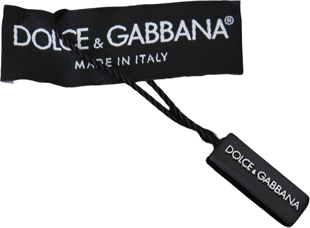Dolce & Gabbana Black Wool V-neck Knitted Pullover Sweater Zwart