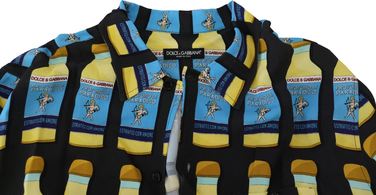 Dolce & Gabbana Multicolor Printed Viscose Casual Shirt Divers