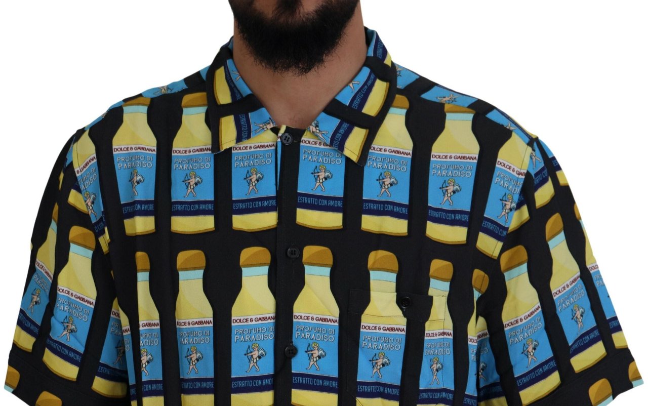 Dolce & Gabbana Multicolor Printed Viscose Casual Shirt Divers