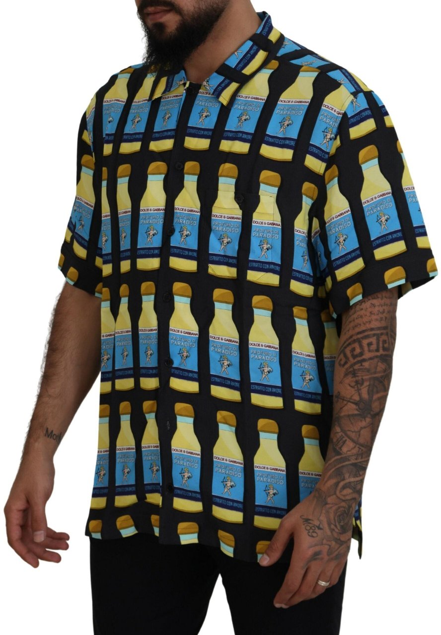Dolce & Gabbana Multicolor Printed Viscose Casual Shirt Divers