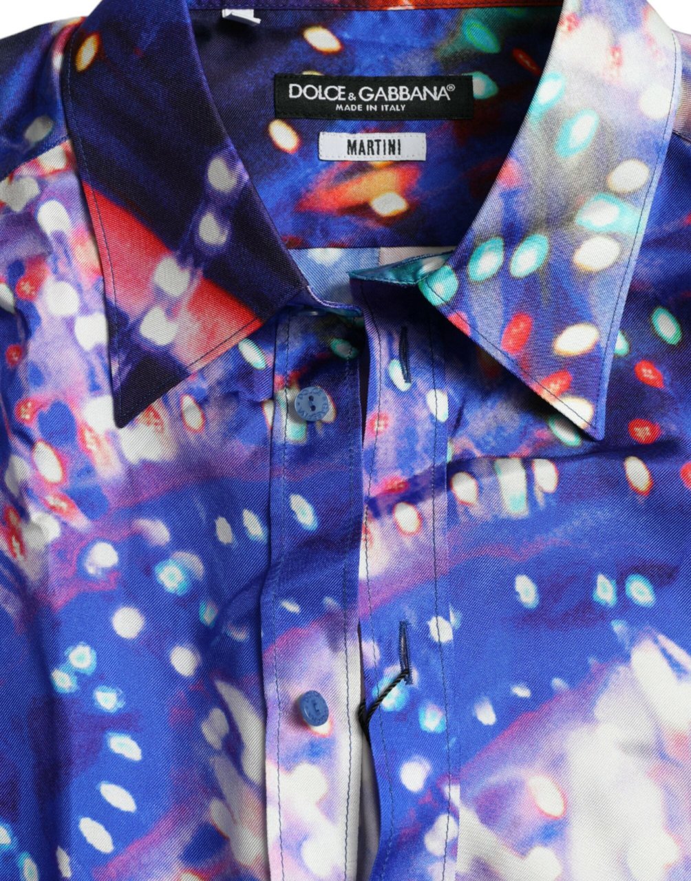 Dolce & Gabbana Purple Luminarie Silk Slim MARTINI Shirt Divers