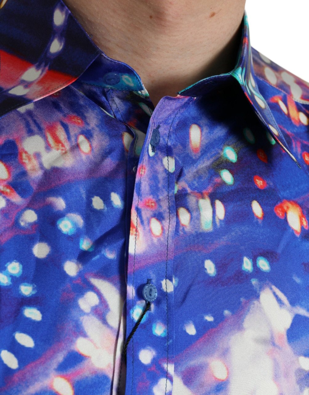Dolce & Gabbana Purple Luminarie Silk Slim MARTINI Shirt Divers
