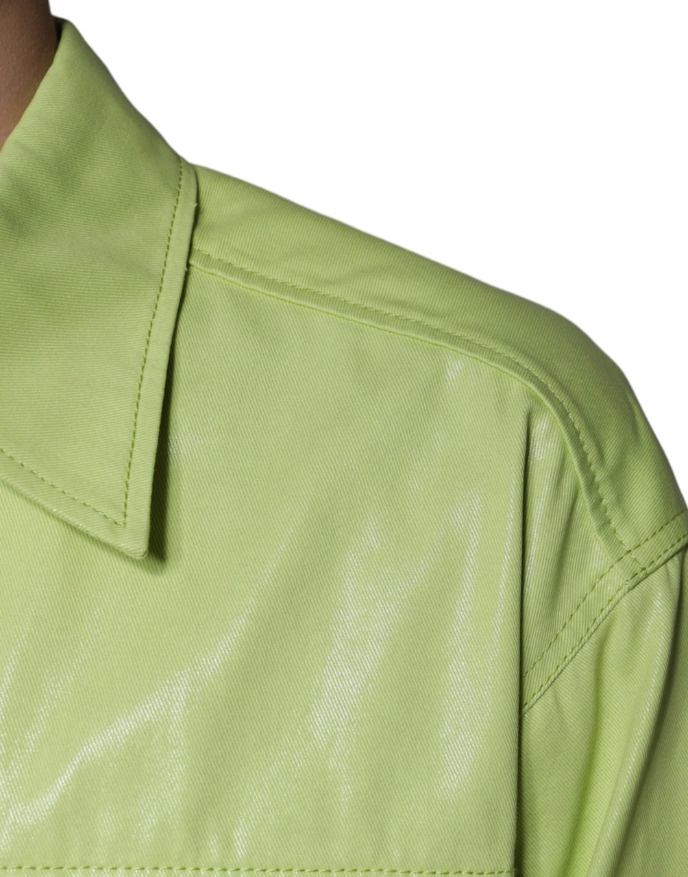 Dolce & Gabbana Green Cotton Collared Men Button Down Shirt Groen