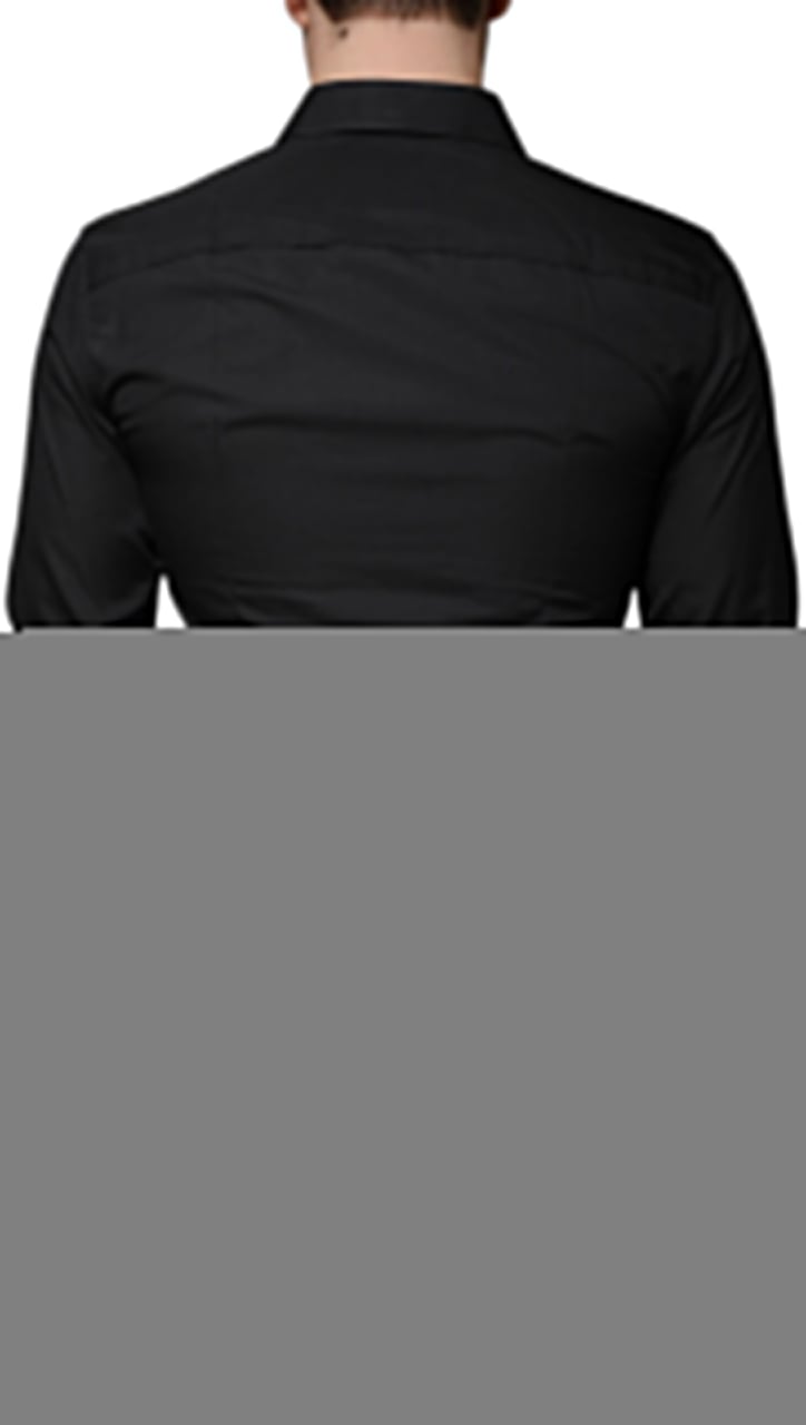 Dolce & Gabbana Black Cotton Formal Long Sleeves Dress Shirt Zwart