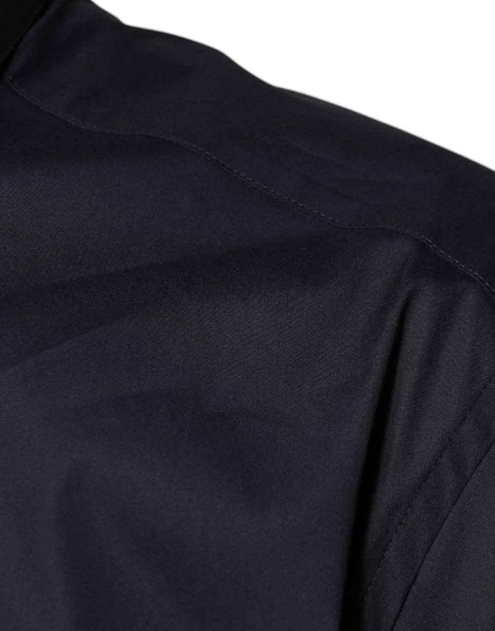Dolce & Gabbana Black Cotton Blend Formal GOLD Dress Shirt Zwart