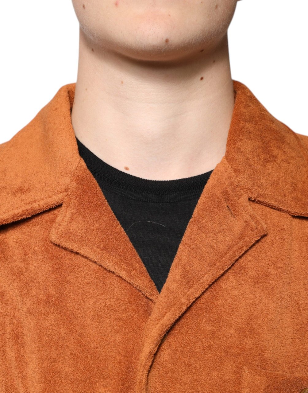 Dolce & Gabbana Hazel Cotton Velvet Button Down Collared Shirt Bruin