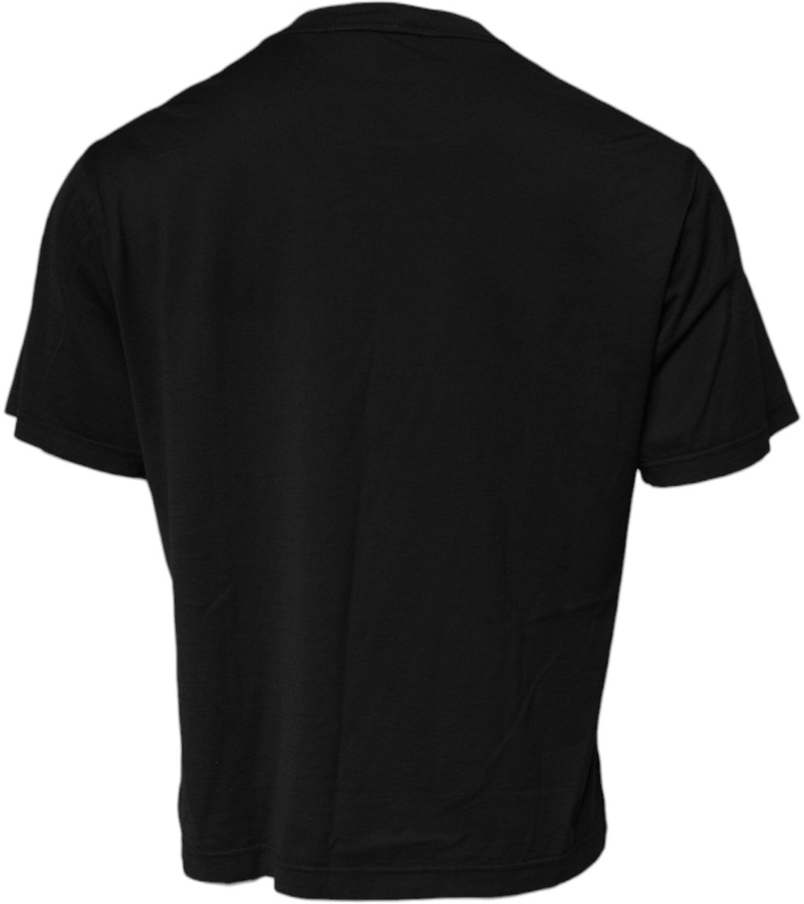 Dolce & Gabbana Black DG Logo Cotton Crew Neck T-shirt Zwart