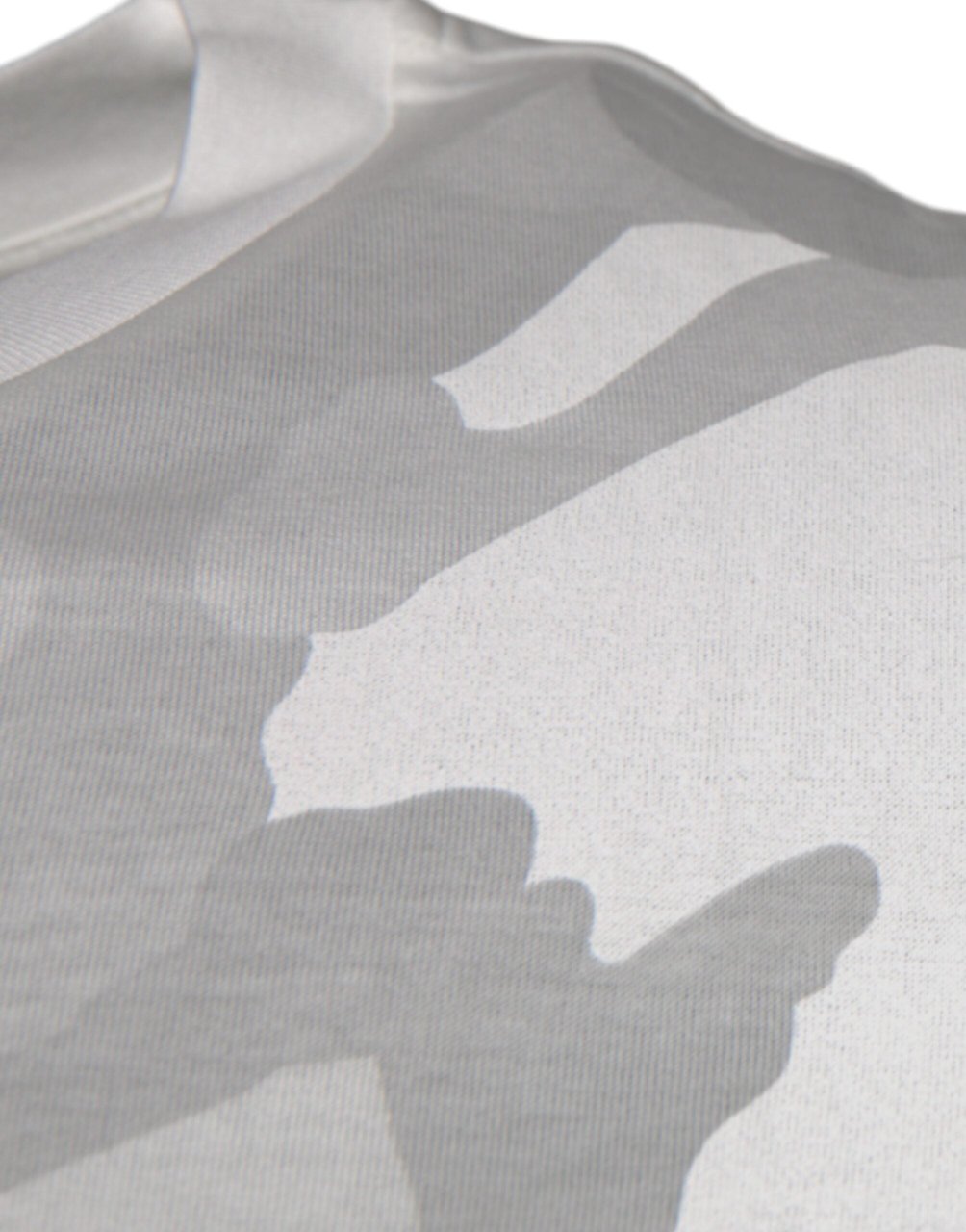 Dolce & Gabbana White Gray Camouflage Cotton Crew Neck T-shirt Bruin