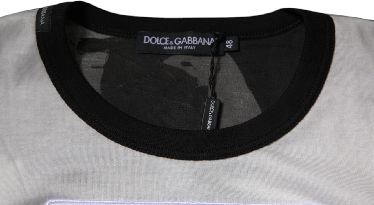 Dolce & Gabbana Multicolor Camouflage Crew Neck T-shirt Paars