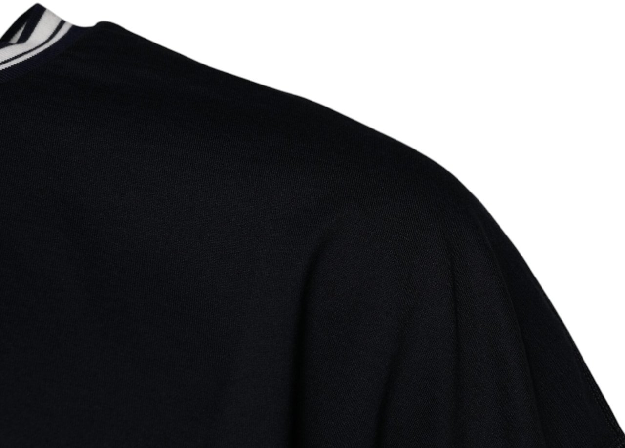 Dolce & Gabbana Dark Blue Logo Crown Cotton Crew Neck T-shirt Grijs