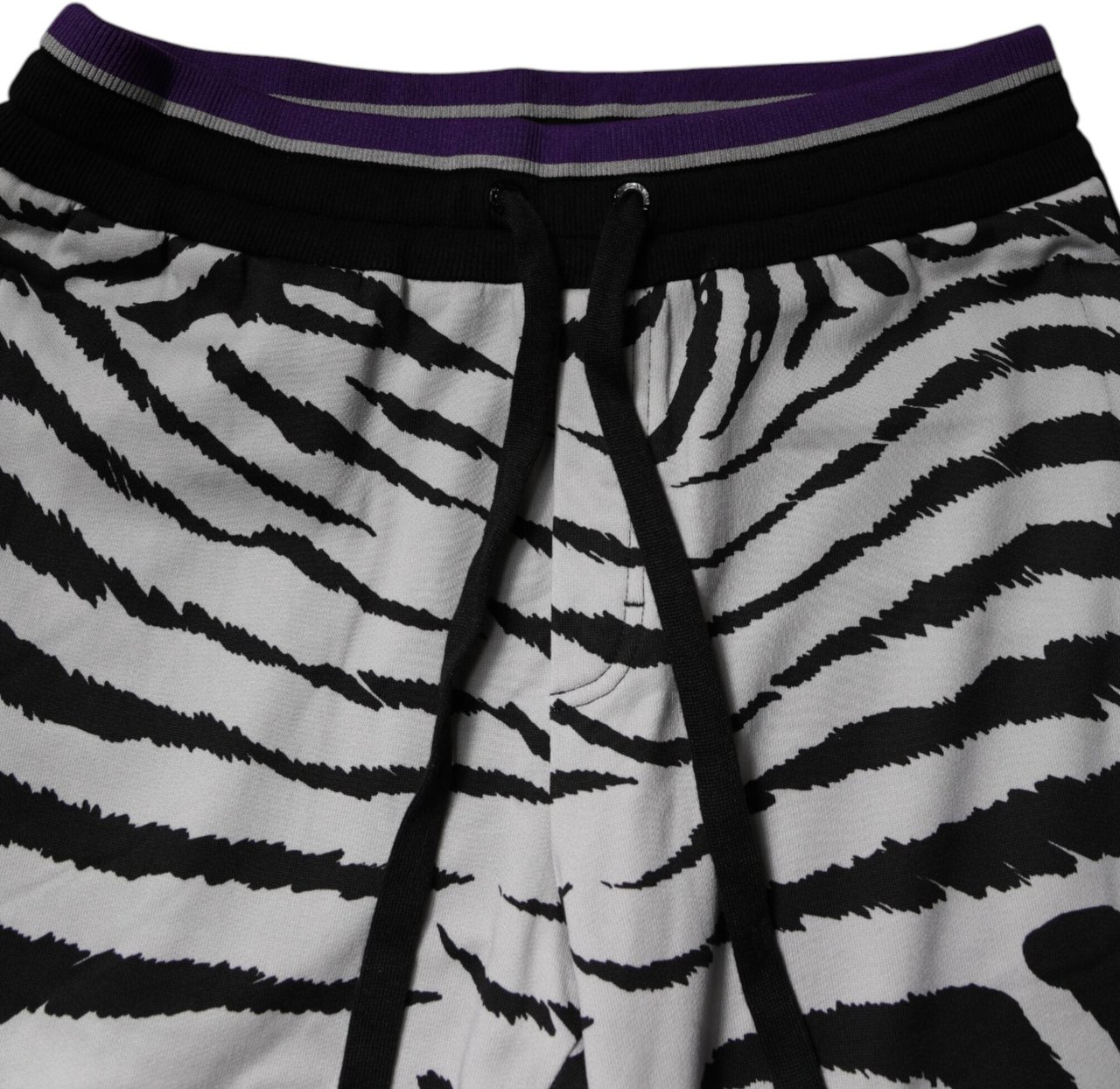 Dolce & Gabbana Black White Zebra Men Jogger Sweatpants Pants Divers