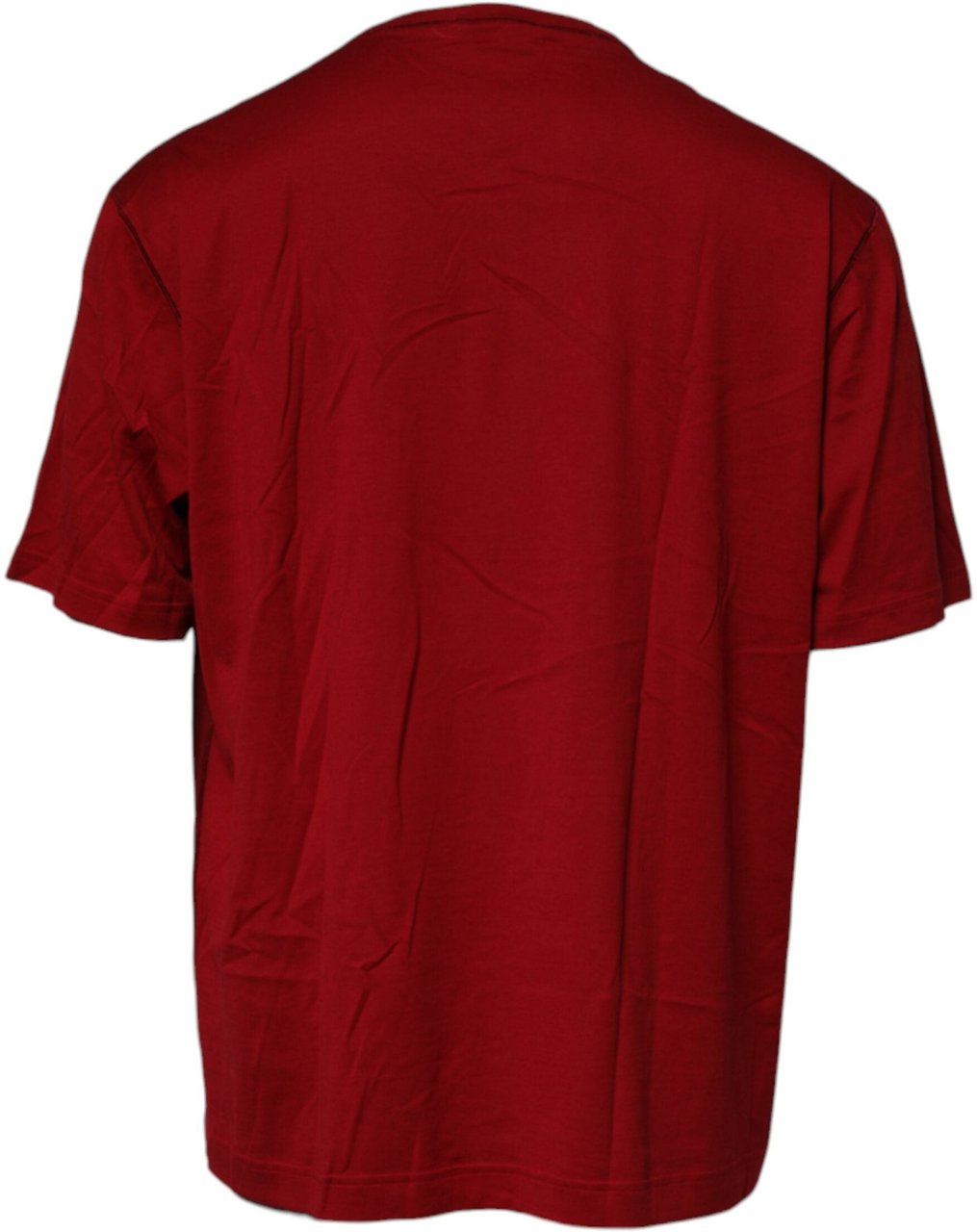 Dolce & Gabbana Red Logo Tape Cotton Crew Neck T-shirt Wit