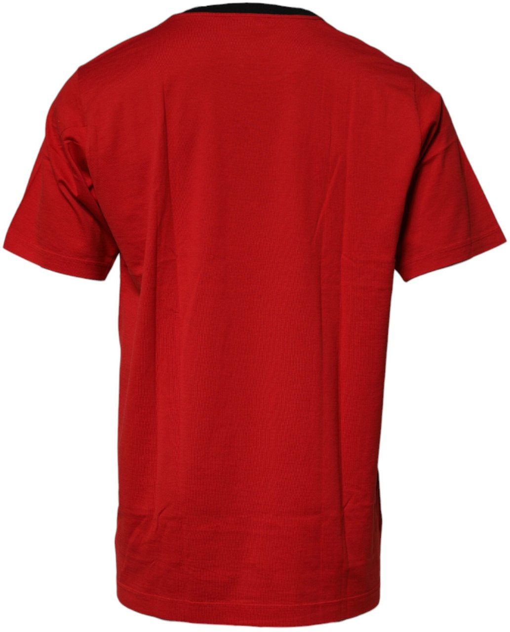 Dolce & Gabbana Red Logo Crown Cotton Crew Neck T-shirt Blauw