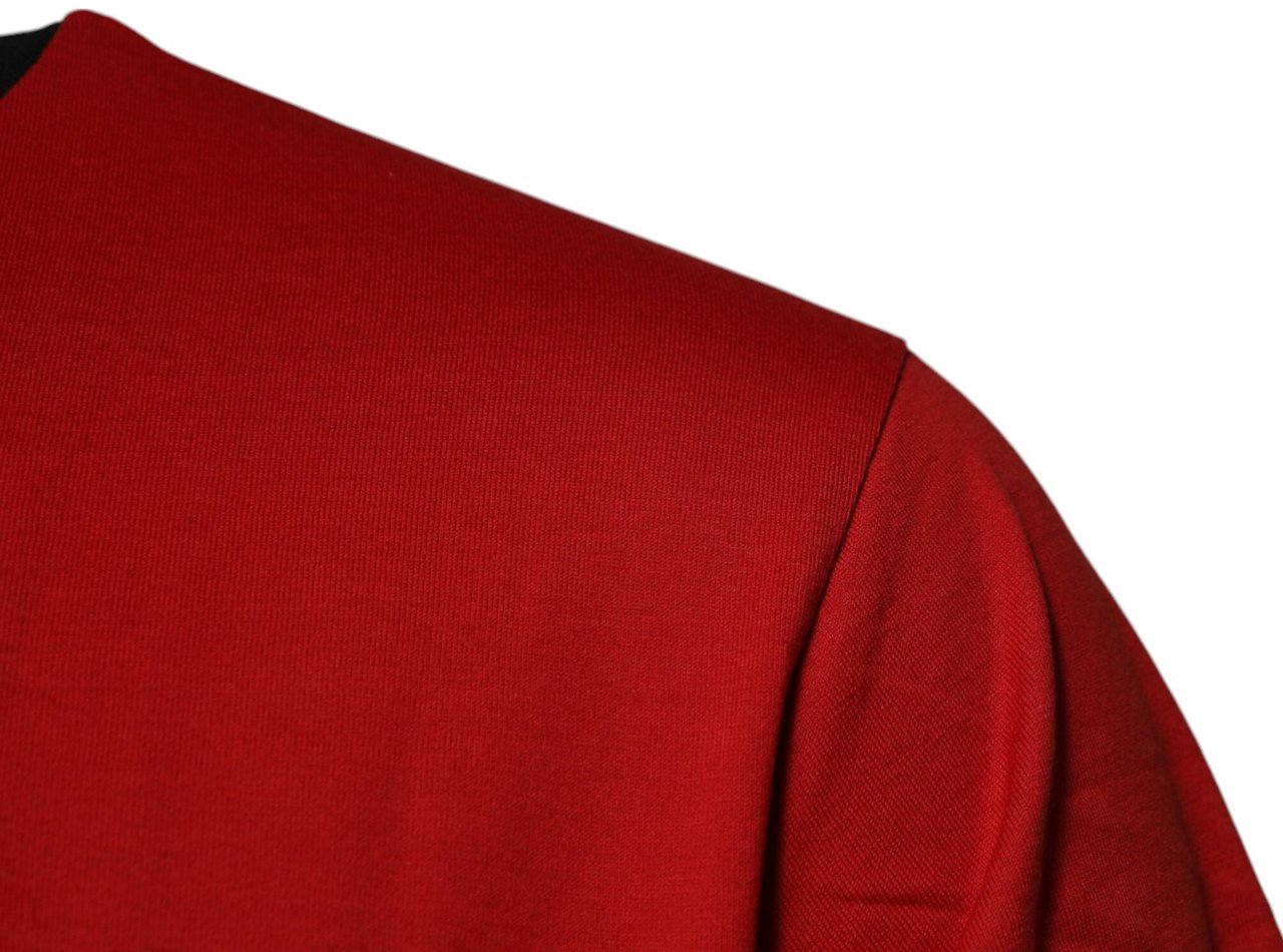 Dolce & Gabbana Red Logo Crown Cotton Crew Neck T-shirt Blauw
