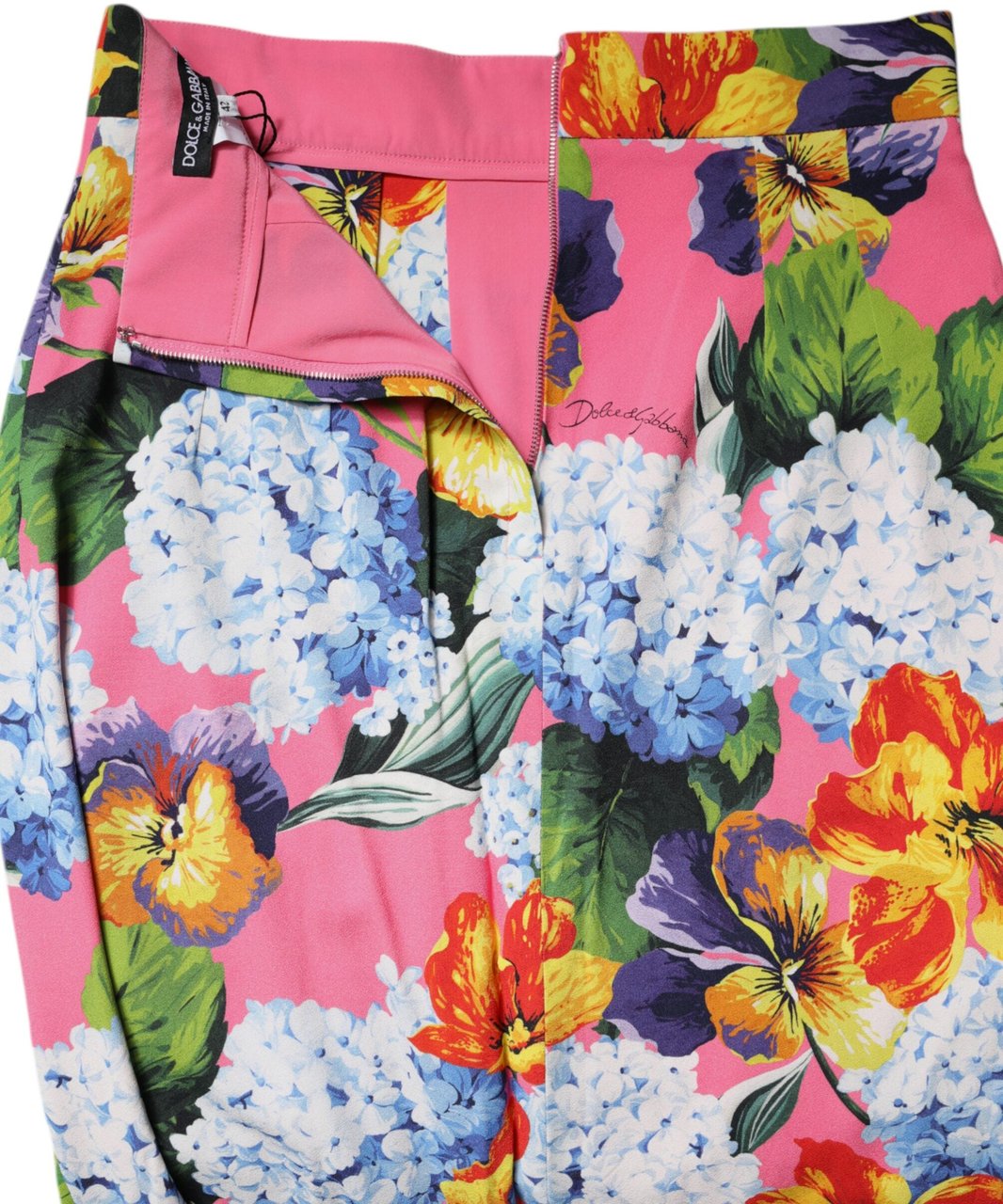 Dolce & Gabbana Multicolor Floral High Waist Midi Skirt Divers