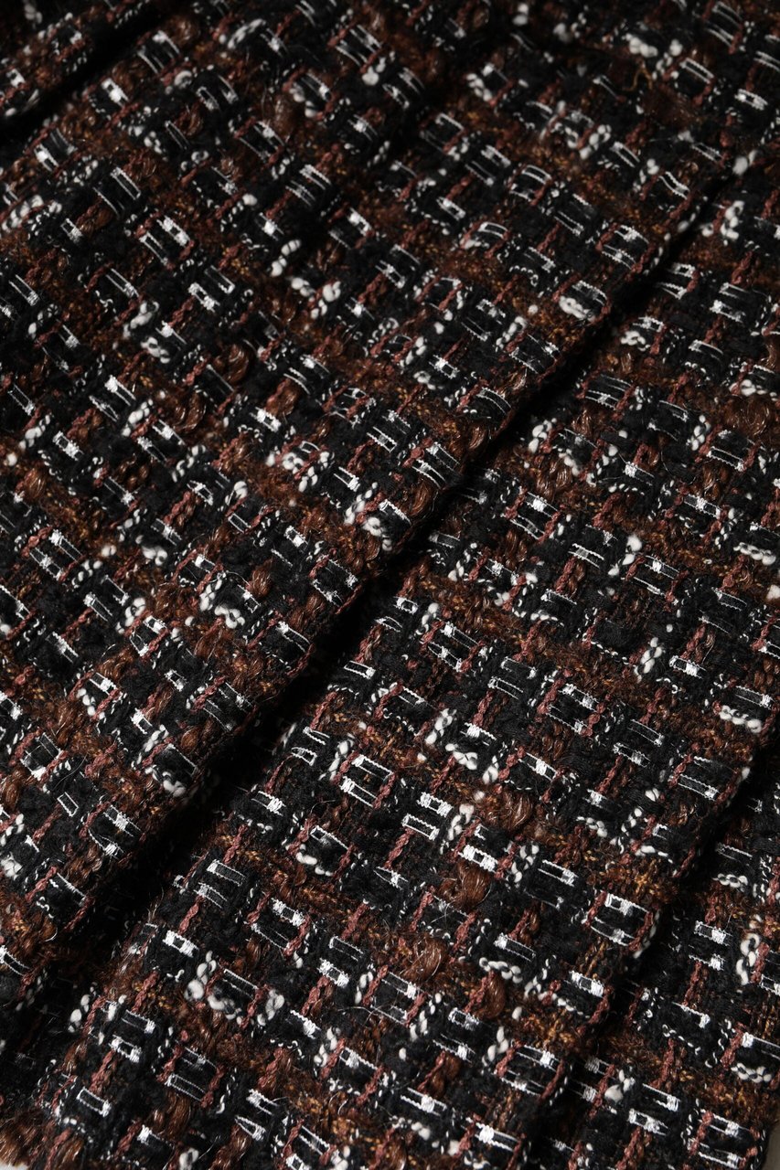 Dolce & Gabbana Multicolor High Waist Tartan Tweed Mini Skirt Divers