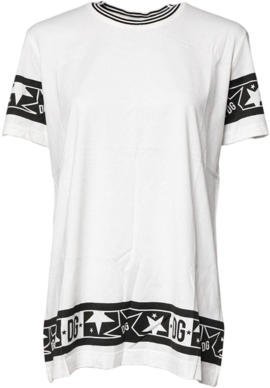 Dolce & Gabbana White #DGMillennials Cotton Crewneck T-shirt Wit
