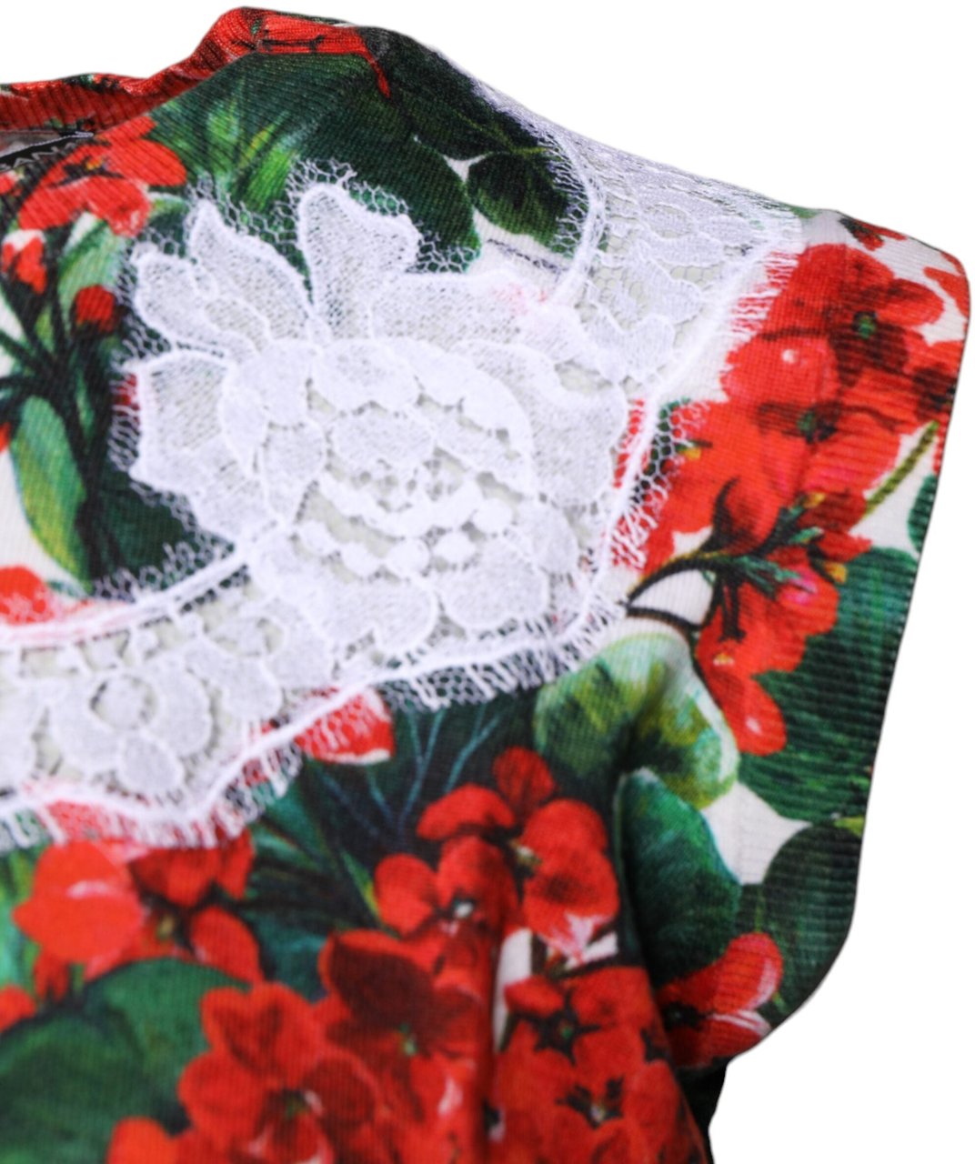 Dolce & Gabbana Multicolor Floral Lace Sleeveless Tank Top Divers